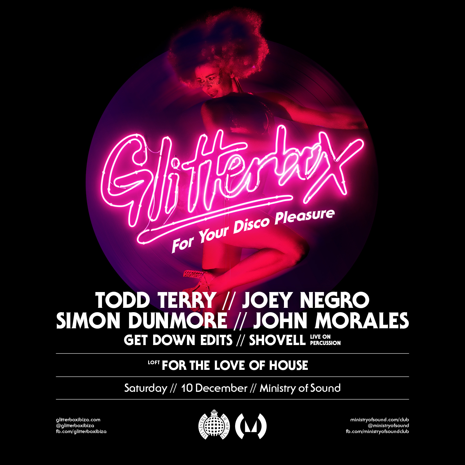 Glitterbox at Ministry Of Sound - December 10th | Defected Records ...